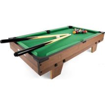 Toyrific Table de billard 27 pouces marron 20 pièces