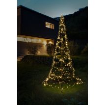 FlinQ Flagpole Christmas Tree 3m Warm White - Arbre de Noël lumineux - 480LEDS - Eclairage de l'arbre de Noël - Eclairage de Noël à l'extérieur