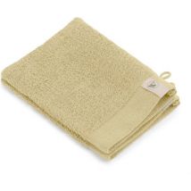 WALRA Gant de toilette Coton doux Maïs jaune - 2x 16x21 cm
