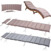 Detex Garden Cushion Lounger Cushion Breathable Lounger Cushion Garden - Grey melange
