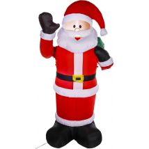 Grand Père Noël gonflable - 180 cm - avec mouvement et lumières - décoration de Noël