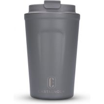 Castagnola Thermos Cup - Coffee Mug To Go - Travel Mug for Coffee and Tea - Tea Mug - 380 ML - stainless steel - Grey