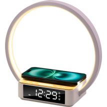 Réveil lumineux - Réveil lumineux numérique - avec fonction de recharge sans fil