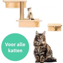 LBB Mur d'escalade pour chat - Convient à tous les chats - Griffoir inclus - Mur - Aussi pour les grands chats - Mur - Etagère - Meuble - Jouets pour chats - intelligence - Jouets