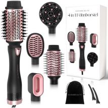Brosse coiffante 4 en 1 - Sansbeauté® - Brosse soufflante - Diffuseur inclus - Brosse sèche-cheveux – Fer à boucler – Brosse chauffante
