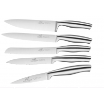 Lion Sabatier Orys Collection Knife Set - 5 pièces - acier inoxydable Black Handle - Couteaux de 12 à 20 cm
