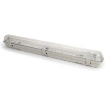 LAMPE DE SOL AVEC LAMPE T8-LED - IMPERMÉABLE - BUIS - 65.5 cm - BLANC NEUTRE