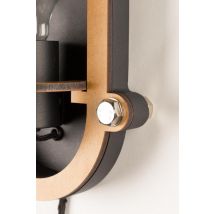 Applique Zuiver Forme ovale aluminium noir - 28x28x18cm - 220V