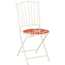 Mica Decorations Chaise de bistrot Bologna - L40 x L51 x H87 cm - Métal - Rouge