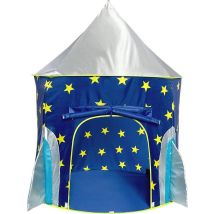 LifeGoods Tente de jeu - à partir de 3 ans - avec lampe de poche et 24 toboggans - bleu