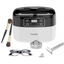 Samako Nettoyeur à Ultrasons Professionnel - Appareil de Nettoyage - Bain à Ultrasons - Lunettes - Bijoux - Montre - Pinceau de Maquillage - 750 ml