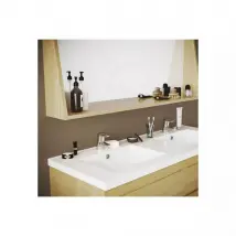 Miroir de salle de bain rectangulaire en bois - Napoli