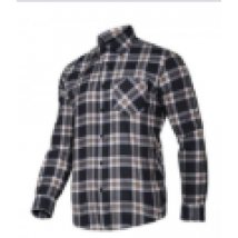 Lahti Pro Flannel Shirt Padded - Navy Blue - 2XL - Vêtements de travail chauds et confortables pour les mois froids