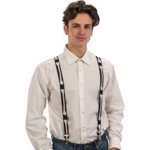 Carnival Toys Bretelles polyester noir/blanc - Taille unique