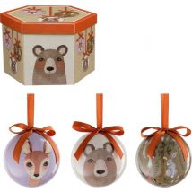 Coffret de boules de Noël House of Seasons - 14 pièces - Ø8 cm - incassable - orange, vert clair