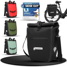 RADGEIST sacoche de vélo pour porte-bagages - sacoche de vélo pour porte-bagages - sacoche de vélo étanche et sac à bandoulière - sacoche de vélo avec réflecteurs
