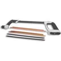 GS 4-in-1 scie à main professionnelle - scie à fer - scie à bois - scie pour métal + bois + plastique - lames de scie incluses