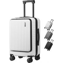 Valise baggage à main - Pathsail® - 40L x 55CM - Incl. Antivol TSA et roulettes Spinner - Argent