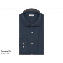 Seidensticker Business Shirt - Taille 44 - Navy-665 - Col Kent étalé - Non-Iron - Slim Fit ou Regular Fit - Luxe Cotton