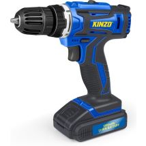 Kinzo Perceuse sans fil - 14.4V - Bleu - Perceuse sans fil - Vitesse variable