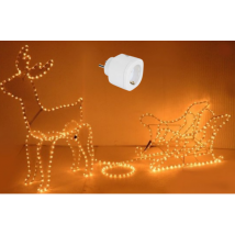 Renne avec traîneau - éclairage de Noël - avec Perel Smart home Wifi plug pour l'intérieur - pour Android & IOS