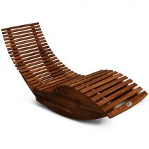 Chaise longue à bascule pour le jardin - Casaria - 150x60x93cm - 11,8 kg