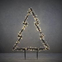 Luca Lighting Garden d'Light Sapin de Noël avec LED blanches classiques - L72 x H100 cm - Noir