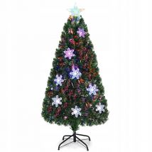 Coastway Sapin de Noël artificiel avec 24 lumières LED - 150cm - Vert