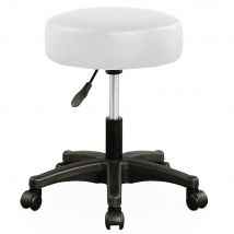 Casaria Verstelbare Draaikruk - 46/60cm Zithoogte – 1 Stuks Wit