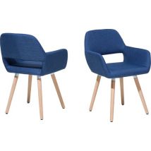 CHICAGO - Chaise de salle à manger - Bleu marine - Polyester