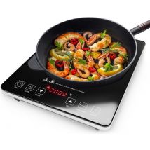 Table de cuisson - KitchenBrothers - Induction - 1 brûleur - pose libre - 2000W - Noir