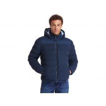 Veste homme - Timberland – Taille L – Duvet chaud – Capuche – Bleu marine