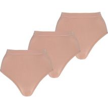 Boxer femme en bambou taille haute sans coutures 3 packs beige