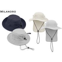 Milanoro - Bonnet d'été respirant ou bonnet avec protection de la nuque - Bonnet avec protection de la nuque gris