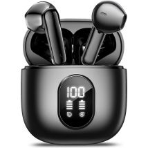 Soundtrex X-Pro Wireless Earphones - Ecouteurs Bluetooth - Earpods sans fil - Ecran LED - Bluetooth 5.3 - Noir