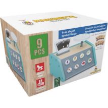 Marionette Jouets en bois Balance - Avec 9 cartes - Jouets d'apprentissage - Label FSC - Bois
