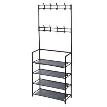 Solutions de stockage Porte-vêtements avec 4 étagères 60x26x155 cm