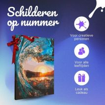 Rubye® Painting By Number Adults - Beautiful Wave - Brushes included - Canvas Painting canvas - Colours by Number - 40x50cm