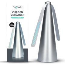 FlyShield Détecteur de mouches de table avec USB - Ventilateur anti-mouches - Moucheron - Ventilateur de mouches - Ventilateur de mouches - Argent