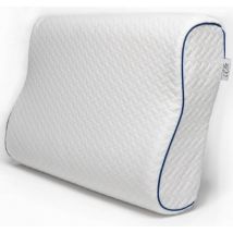 Ella® Oreiller orthopédique contre les douleurs cervicales - Oreiller ergonomique en mousse à mémoire de forme - 40x60cm