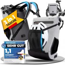 RADGEIST sacoche vélo pour porte-bagages I sacoche vélo & sac à dos I sacoche vélo 100% étanche (réfléchissant)