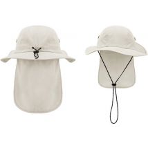 Chapeau d'été Milanoro - Respirant et hydrofuge - Avec protection de la nuque - Taille unique - Couleur sable