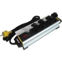 Stanley Socket Clamp 4-Fold 3 Meter Aluminium Black