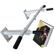 Zoluko Professional Pull Up Bar Wall Mount - Including E-book - 150kg Carrying Capacity - Easy Mounting - Pull Up Bar Fitness - Pull Up Station for Home Sports - Chin Up Bar - White