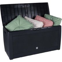 Boîte de rangement de jardin - Lifetime Garden - avec roues et poignées - 310L - Noir