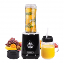 Mini Blender - Niceey - Machine à smoothie - Extracteur de jus - 500W - avec 2 gobelets - Noir