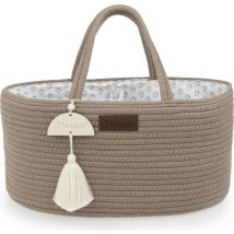 Yunioo® Sac à couches et panier à marchandises │ Panier à couches pour accessoires de chambre de bébé │ Organisateur de couches │ Panier de rangement de chambre de bébé │ Cadeau de maternité Baby Shower │Corbeille à jouets │ Marron