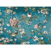 Bureau - Peinture sur Numéro Amandier en fleurs - 40x50 cm