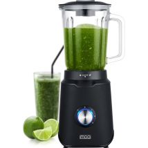 Blender - MOA - 1000W - Pichet en verre 1,5L - 3 vitesses + Pulse - Acier inoxydable