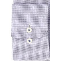 Chemise thermocollante en coton imprimé bleu Michaelis, coupe cintrée